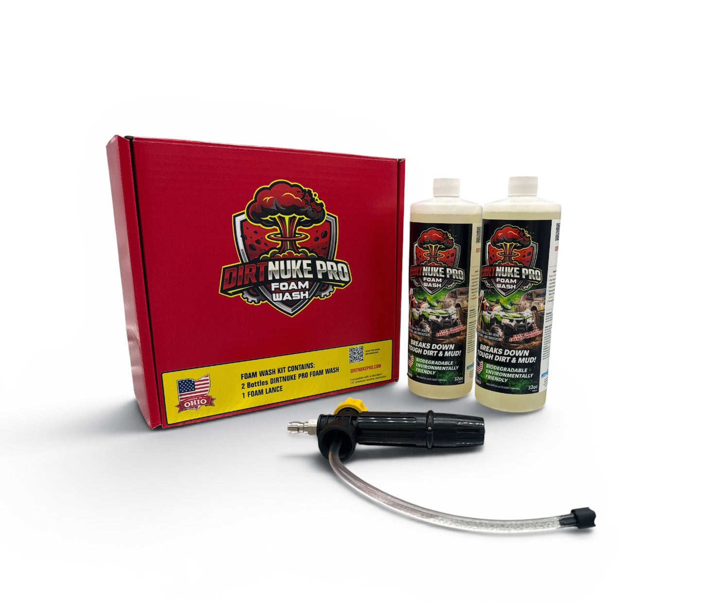 DirtNuke Pro - KIT - 2 Bottles / Pressure Washer Foam Cannon